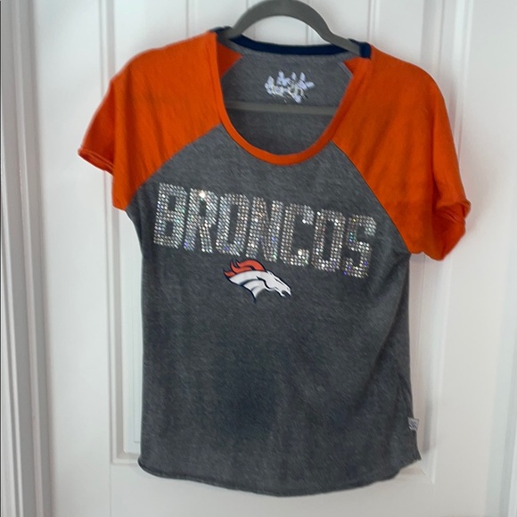 Touch by Alyssa Milano Orange and Gray Broncos Tee - Picture 1 of 1